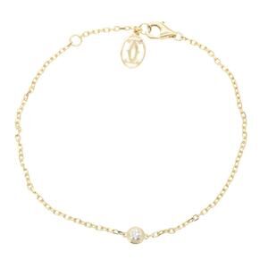 CARTIER 18k Gold Diamond Charm Bracelet